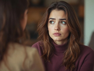 woman getting rejected, sad look